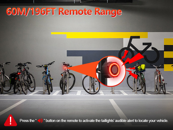 Bike Alarm with Bicycle Tail Light