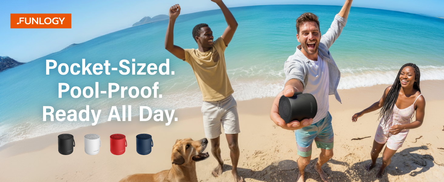 FUNLOGY Portable Mini2 Pocket-Sized. Pool-Proof. Ready All Day.