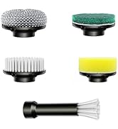 qimedo Handheld Scrubber Q4 Replacement Brush Head, 5-in-1 Spin Scrubber Replacement Brush Heads ...