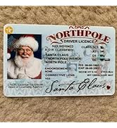 Santa Claus Flying License ID Card, Sleigh Key Box, Christmas Tree Ornament, Holiday Decoration