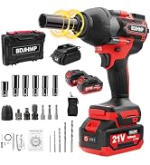 Cordless Impact Wrench 1/2 Inch, 1500 N.m/1106ft-lbs Brushless Impact Gun Compatible with Makita ...