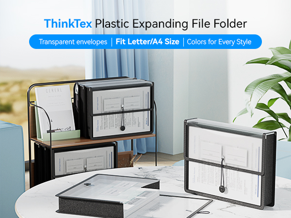 ThinkTex Plastic Expanding File Folder
