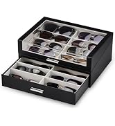 ProCase 12/16 Slots Sunglasses Box Organizer with L-Shaped Clear Lid, Multi Pairs Glasses Display...