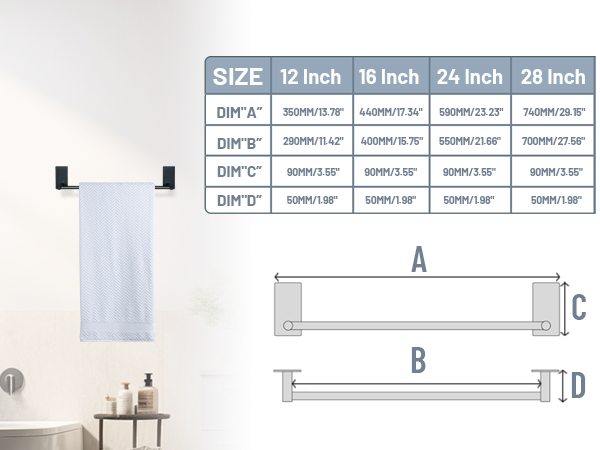 Adhesive Towel Bar