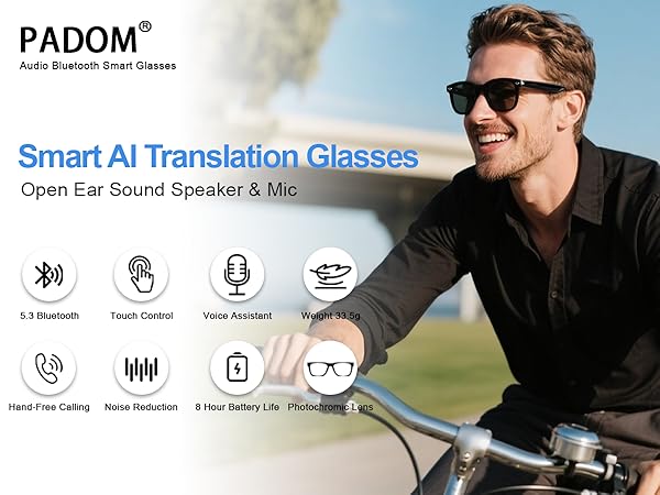 E13V-C Smart AI Translation Glasses for women & men