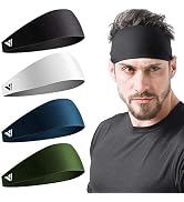 Vgogfly Running Headbands for Men Sweatbands Sports Sweat Bands Mens Workout Thin Fitness Gym Yog...
