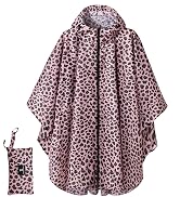 SaphiRose Unisex Rain Poncho Waterproof Raincoat Hooded for Adults Women with Pockets