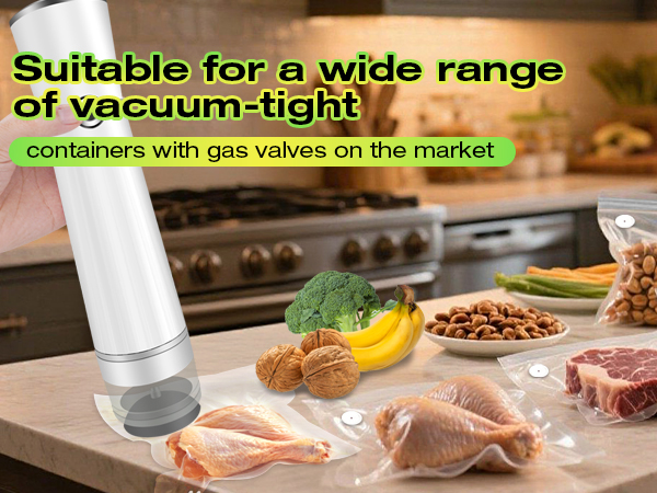 Can effectively vacuum seal food in less than 5 seconds
