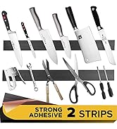 Adhesive Magnetic Strip for Knives Kitchen with Multipurpose Use as Knife Holder, Knife Rack, Kni...