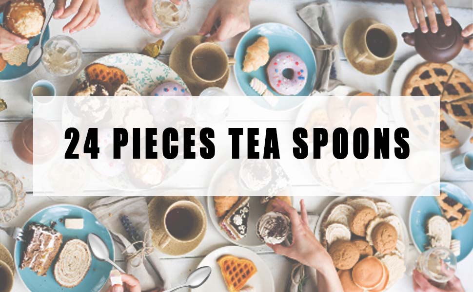 BEWOS tea spoons,teaspoons,spoons,spoons silverware,small spoons,spoons set,teaspoons silverware