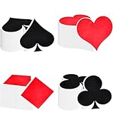 FALIZIFU 100 Pieces 2-Ply Casino Napkins Folded 6.2 x 6.2 inch Disposable Poker Napkins Paper Nap...