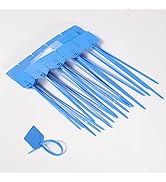 QINIYEK 100PCS Disposable Nylon Marker Cable Ties, Waterproof Shipping Tags,Self-Locking Marker W...