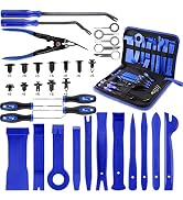 PTSTEL 95Pcs Trim Removal Tool Car Panel Door Audio Trim Removal Kit Multiple Auto Clip Pliers Fa...