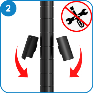 guanriver storage Rack installation Easy installation without tools step 2