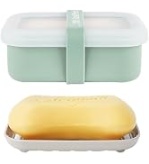 Compact Leakproof Travel Soap Case with Lid & Silicone Strap - Portable Draining Soap Bar Holder ...