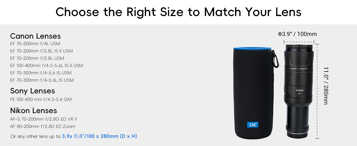 Lightweight Neoprene Lens Pouch