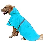 Large Dog Raincoat Lack Blue
