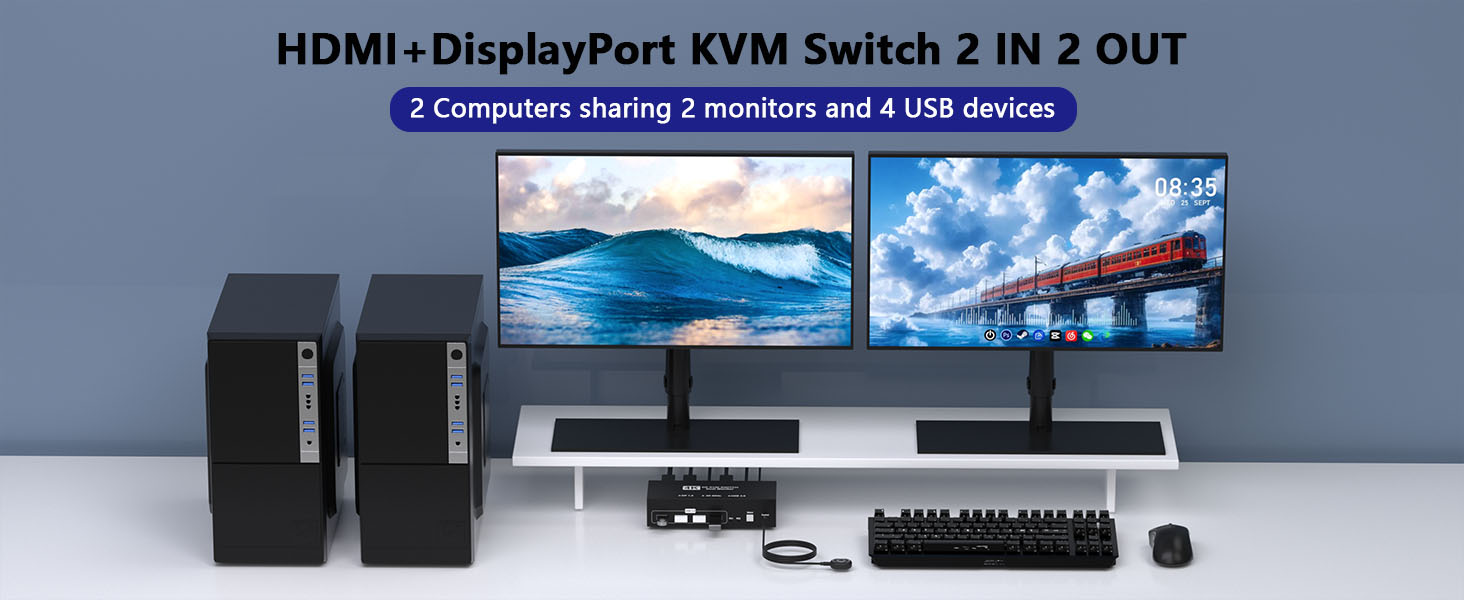 kvm switch 2 monitors 2 computers