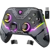 EasySMX X15 Wireless PC Controller with Hall Effect Joysticks & Triggers, RGB Lighting, 2 Back Bu...