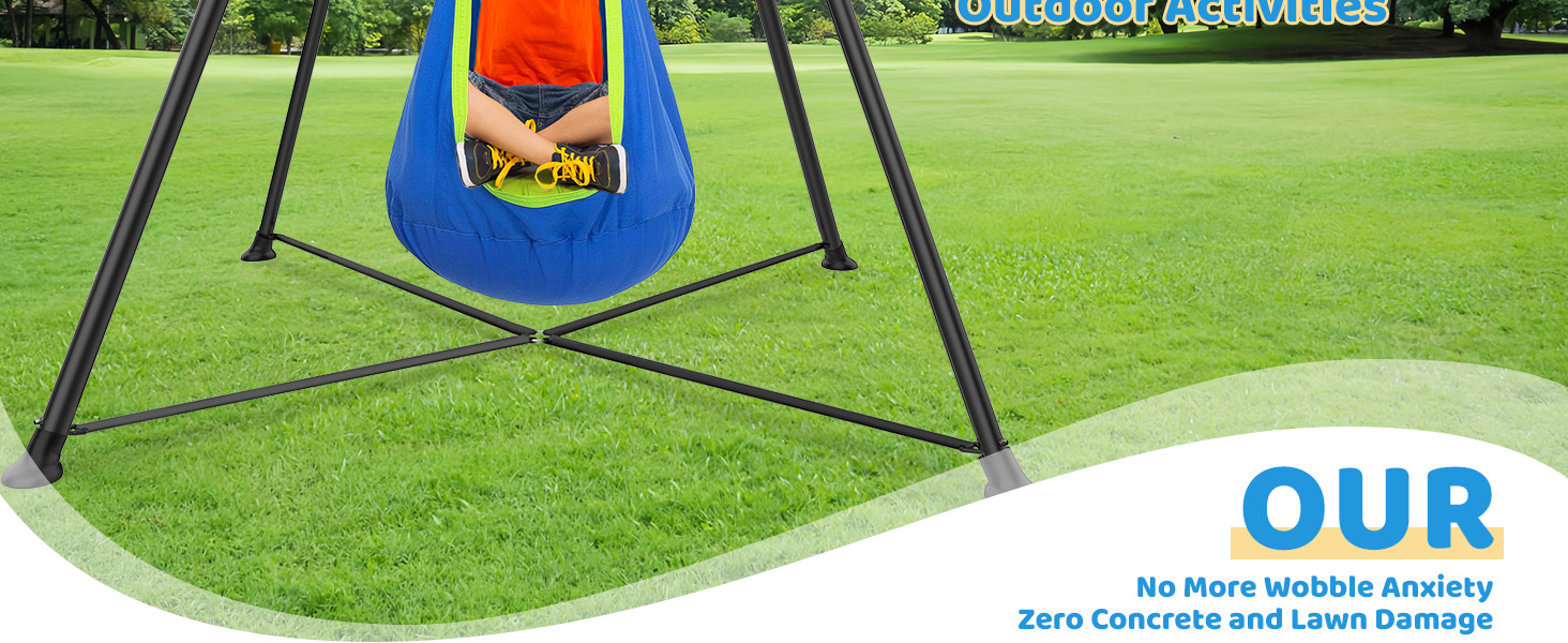 swing stand with sensory swing