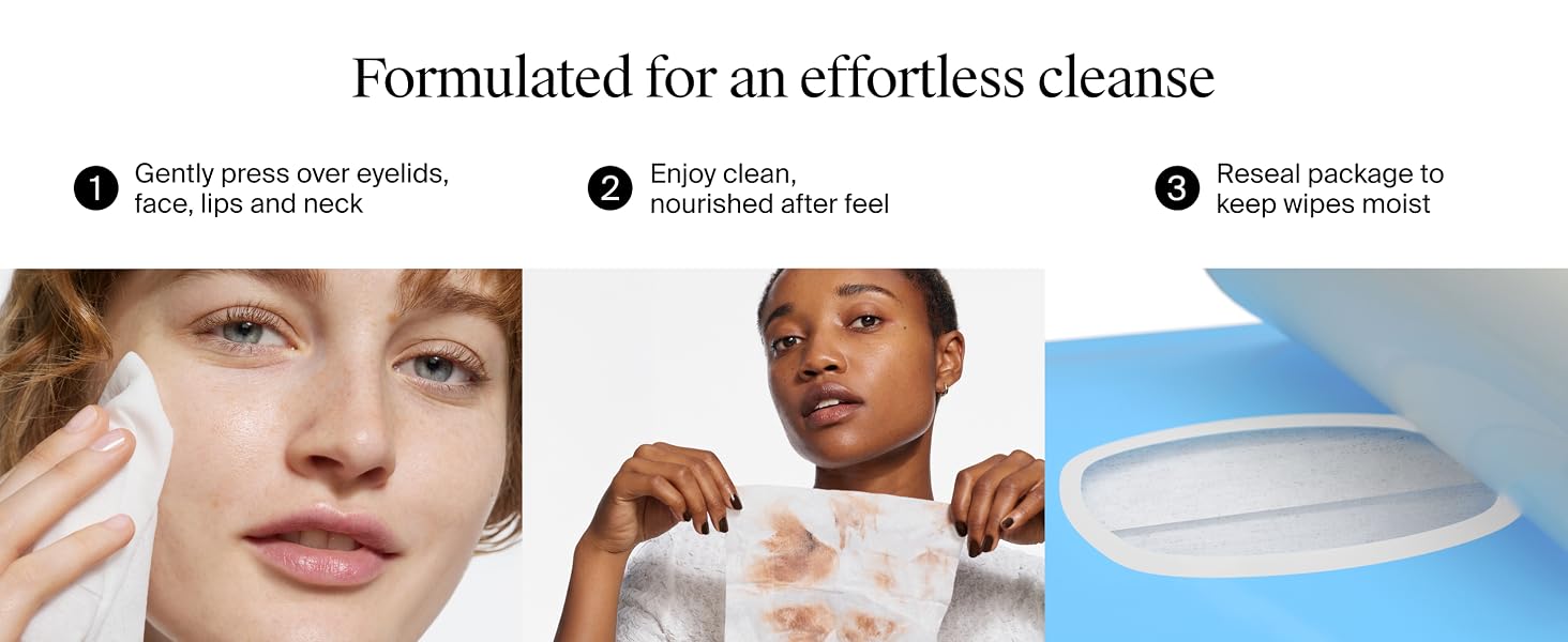 formulated for an effortless cleanse, facial cleansing towelettes face cleansing wipes daily facial