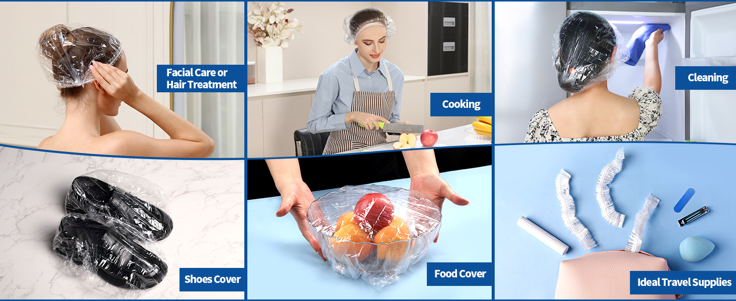Versatile Disposable Shower Caps