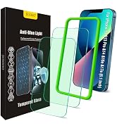 JESOHO Blue Light Screen Protector for iPhone 17e/16e/13/13 Pro/14 (6.1inch), Eye Protection Temp...