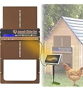 KILOGOGRAPH Automatic Chicken Coop Door Solar Powered - Auto Timer Mode, Manual Control, Solar Ch...