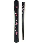 JapanBargain 3643, Portable Chopsticks with Case Reusable Chinese Korean Japanese Bamboo Travel C...
