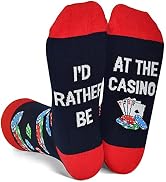 Funny Socks Gift for Men, I'd Rather Be Hiking Golfing Fishing Camping Skiing Gaming Novelty Socks