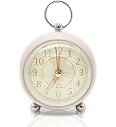 Analog Alarm Clocks, Desk Decorative Clock for Shelf Bedroom Kitchen Countertop, Battery Operated...