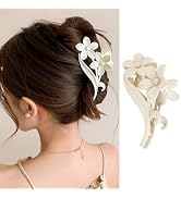 Flower Hair Claw Clips for Women Large Flower Hair Clips Matte Acrylic Hair Jaw Clips Strong Hold...