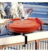 Daoeny Heated Bird Baths for Outdoors, Upgraded 100W Thermostatically Controlled Heated Bird Bath...