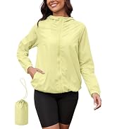 PITINAN Lightweight Jacket Women Waterproof Lightweight Windbreaker Rain Coats For Women Outdoor ...