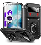 for Pixel 10/10 Pro Case with Camera Cover Slider, 2*Tempered Glass Screen Protectors,Build in 36...