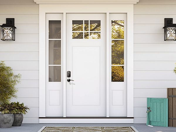 keyless entry door lock deadbolt with handle set for front door
