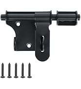 Alise 4 Inch Gate Latch Slide Bolt with Padlock Hole Gate Locks for Outdoor Fence Gate for Wooden...