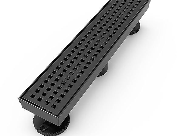 black shower drain