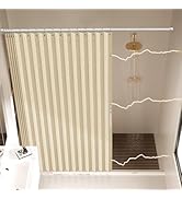 AJAZZ Magnetic Folding Shower Curtains Acordion Shower Curtain Fabric Polyester Waterproof Shower...