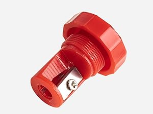 Top cap with built-in pencil sharpener