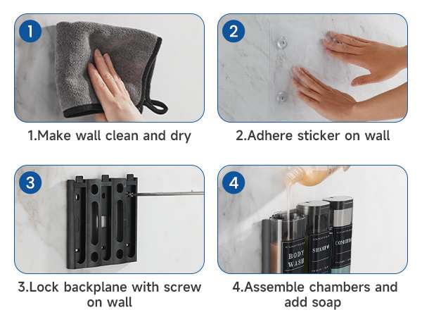 shampoo and conditioner dispenser for shower