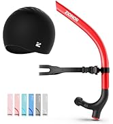 ZIONOR Swim Snorkel for Lap Swimming with Swim Cap, Snorkeling Gear for Adults, Swimming Training...