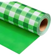 Burymento Green Checkerboard Wrapping Paper, Gift Wrap for Birthday, Valentines, Mothers day, Gra...