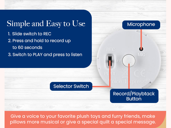 Mini Recorder Device, Bring Plush Toys, Quilts & Crafts to Life