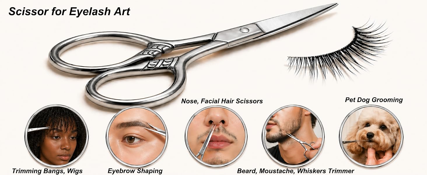 Small scissors sharp precision scissor with case 55