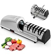 LEFUGO Electric Knife Sharpener for Kitchen Knives, Detachable Sharpening Head, 3-Stage Knife Sha...