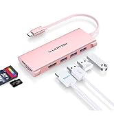 LENTION 6 in 1 USB C Hub, 3 USB3.0, 4K@30Hz, Card Reader, Multiport Adapter | Ideal for Work & St...