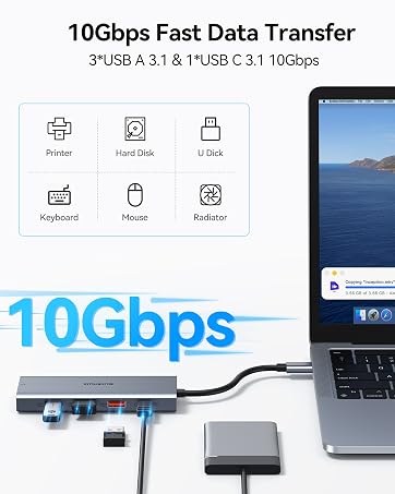 2 hdmi docking station 2 monitors dual hdmi to usb c hub for laptop dock hub usb c dual hdmi