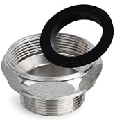 Sepaitek 3-1/2" Commercial Sink Drain Installation Parts: 2" to 1-1/2" 304 Stainless Steel Reduci...