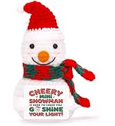 FunisFun Positive Snowman Crochet Doll, Adorable Snowman Christmas Decorations for Xmas Tree Part...
